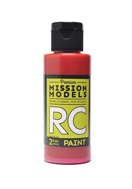 Mission Models - Water-Based Rc Paint, 2 Oz Bottle, Red 1