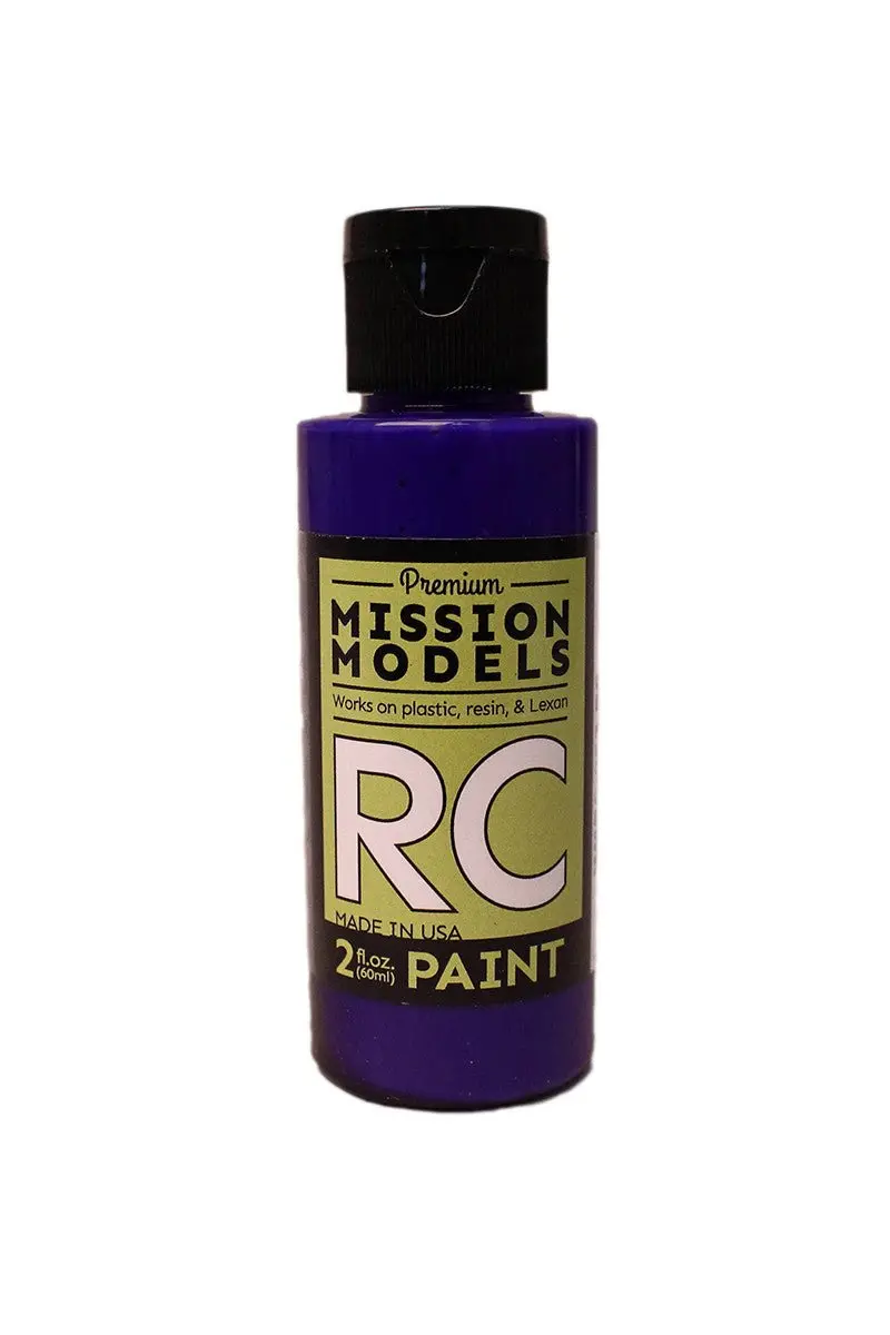 Mission Models - Water-Based Rc Paint, 2 Oz Bottle, Translucent Blue 1
