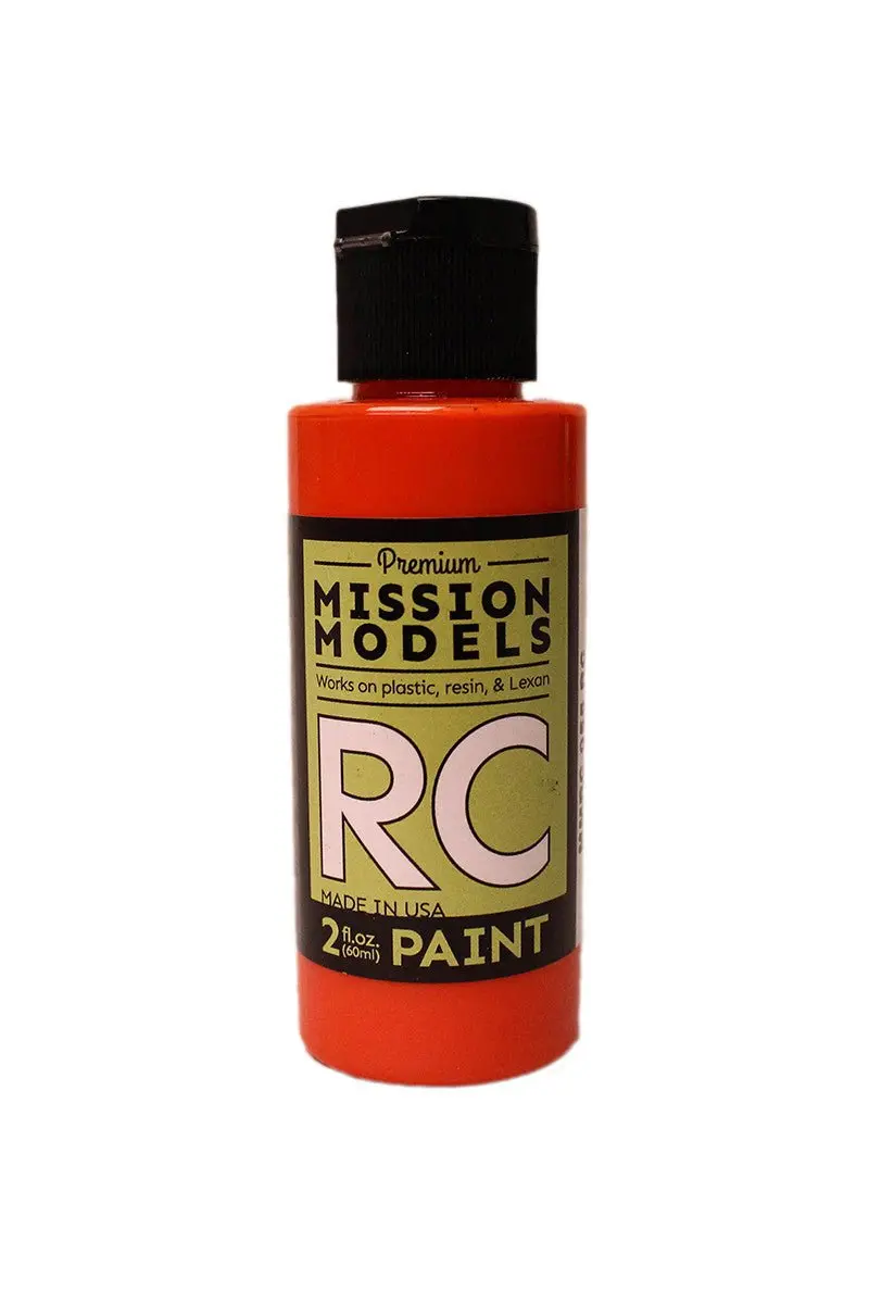 Mission Models - Water-Based Rc Paint, 2 Oz Bottle, Translucent Orange 1