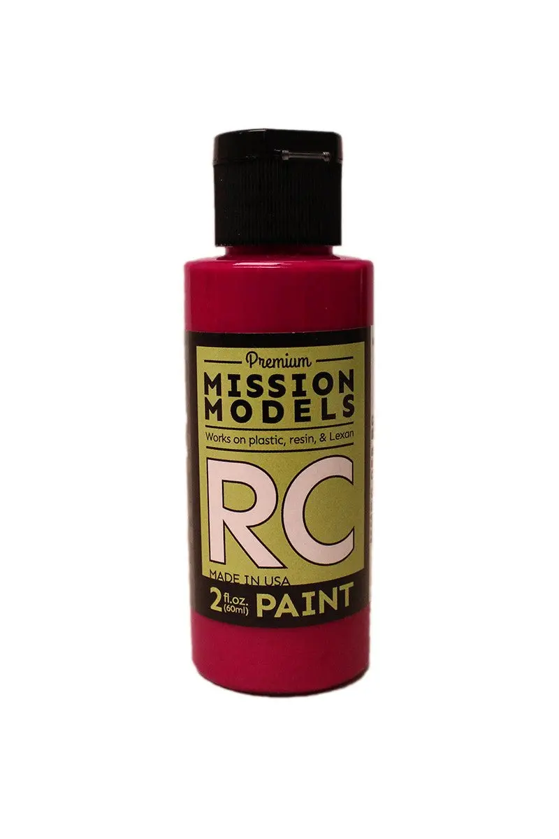 Mission Models - Water-Based Rc Paint, 2 Oz Bottle, Translucent Pink 1