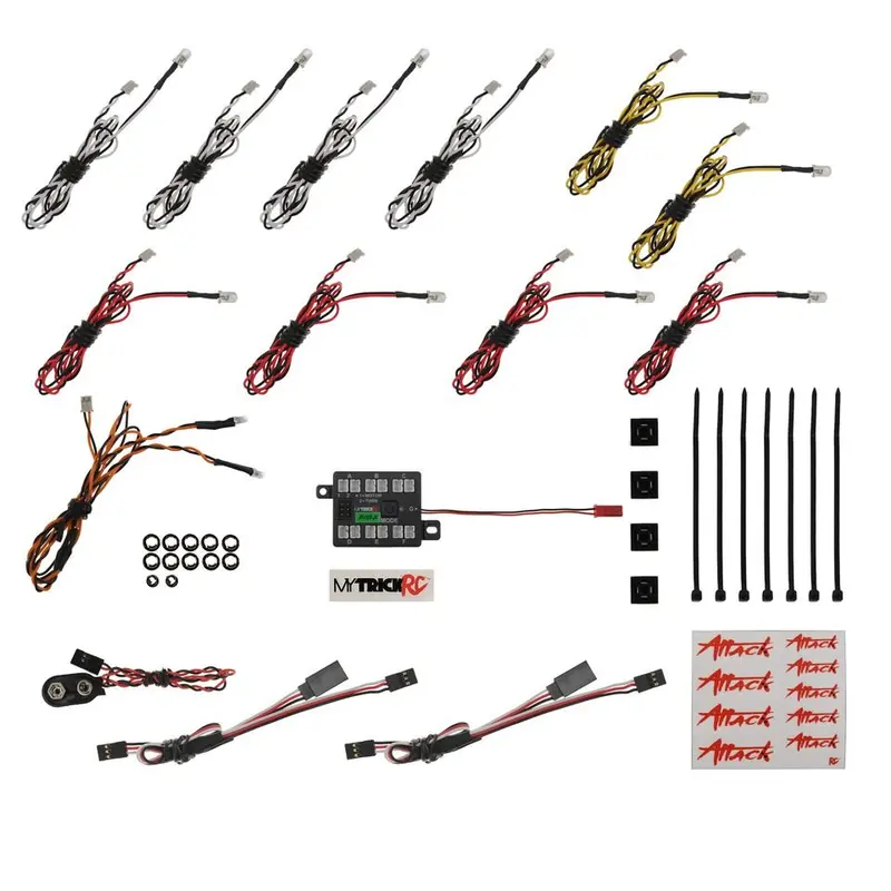 Mytrickrc - Attack Super 1200 Light Bar Kit- 1-Drift-X Controller With Professional Drift Light Patterns, 10-Led 1