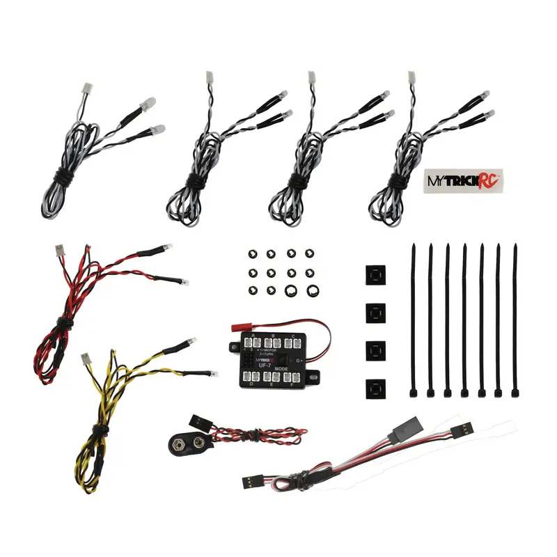 Mytrickrc - Rock Crawler Light Bar Kit- 1-Uf-7 Controller, 2-White (5Mm) / 6-White, 2-Red, 2-Orange (3Mm) 1