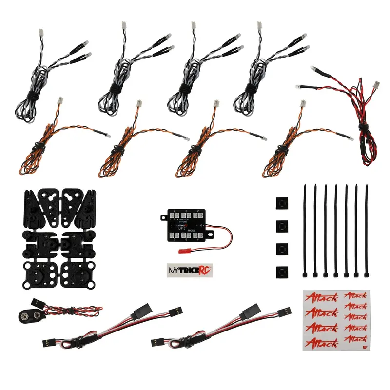 Mytrickrc - Trx4 Uf-7 Light Bar Kit- With Headlights, Tail / Brake Lights, Reverse Lights, Turn Signals, 3D Prin 1