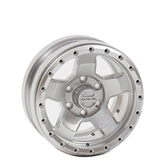 Pit Bull Tires - 1.9 Raceline Combat Aluminum Wheels And Rings, Silver, 4 Pcs 1