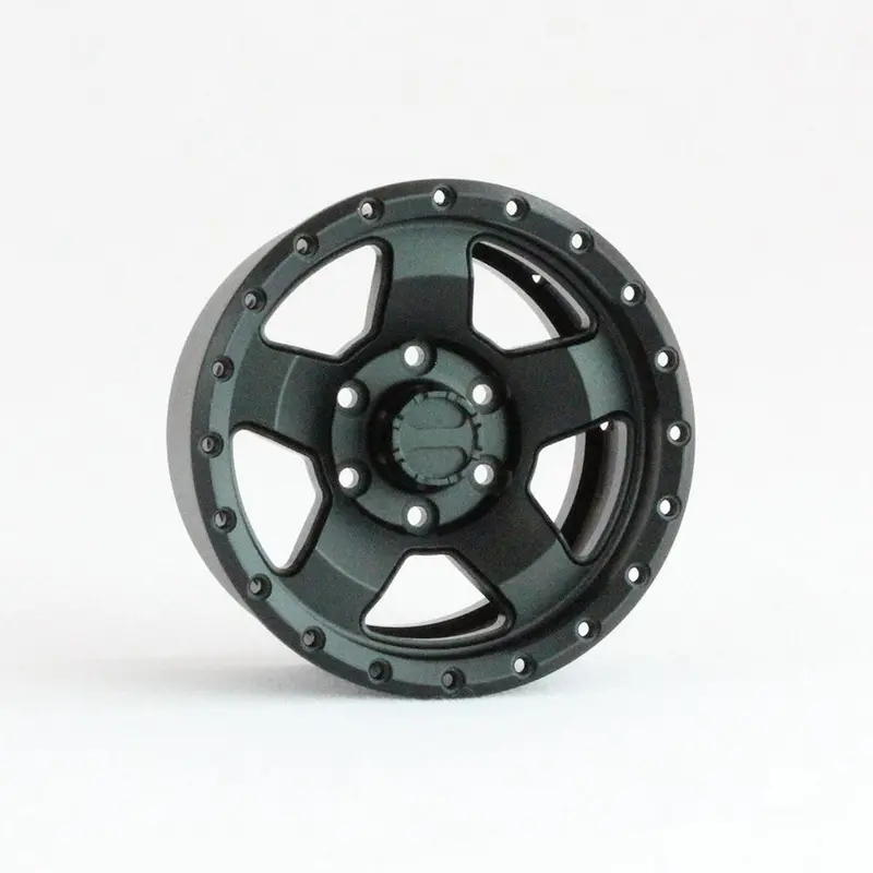 Pit Bull Tires - 1.9" Raceline Combat Aluminum Wheels, Black, (4) 1