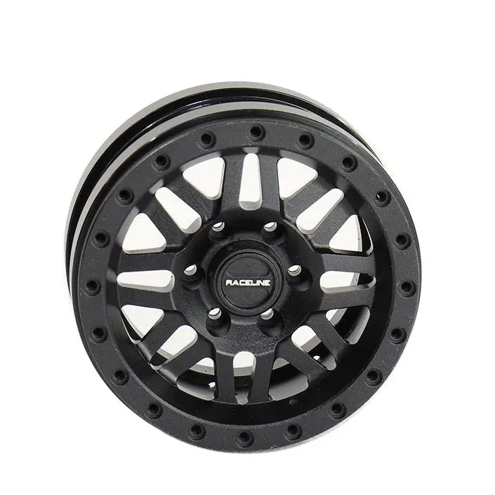 Pit Bull Tires - 1.9 Raceline Ryno Aluminum Wheels And Ring, Black, 4 Pcs 1