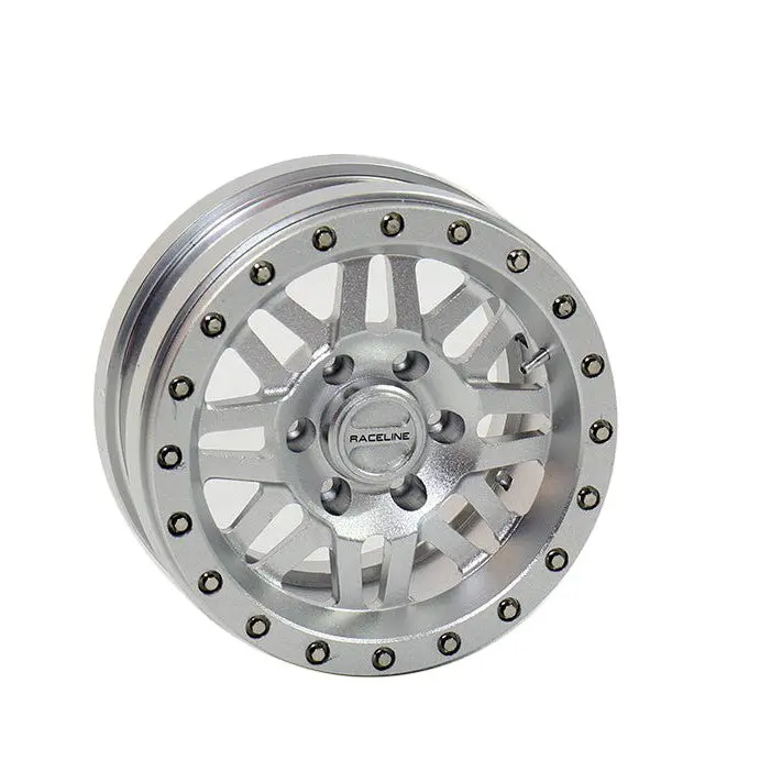 Pit Bull Tires - 1.9 Raceline Ryno Aluminum Wheels And Ring, Silver, 4 Pcs 1