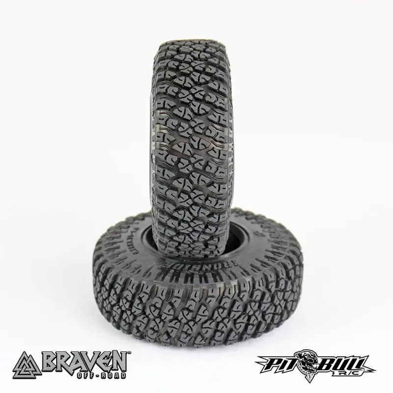 Pit Bull Tires - Braven Ironside 1.9" Scale Tires, Alien Kompound W/ Foam 2Pcs 1