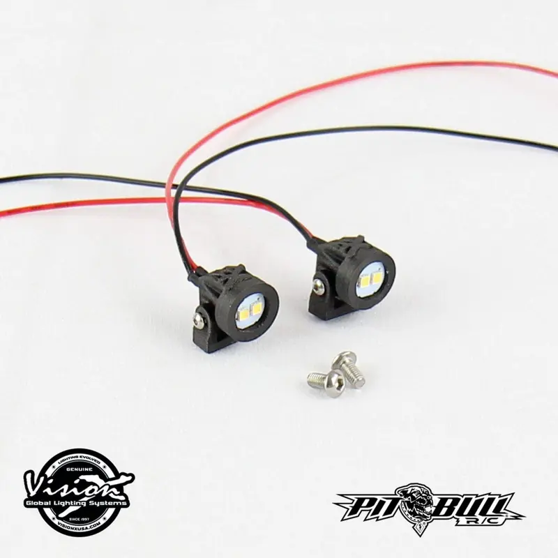 Pit Bull Tires - Vision X Optimus 1/10 Scale Led Pod Lights, Round, (2) 1