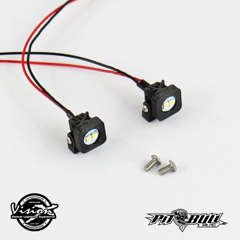 Pit Bull Tires - Vision X Optimus 1/10 Scale Led Pod Lights, Square, (2) 1