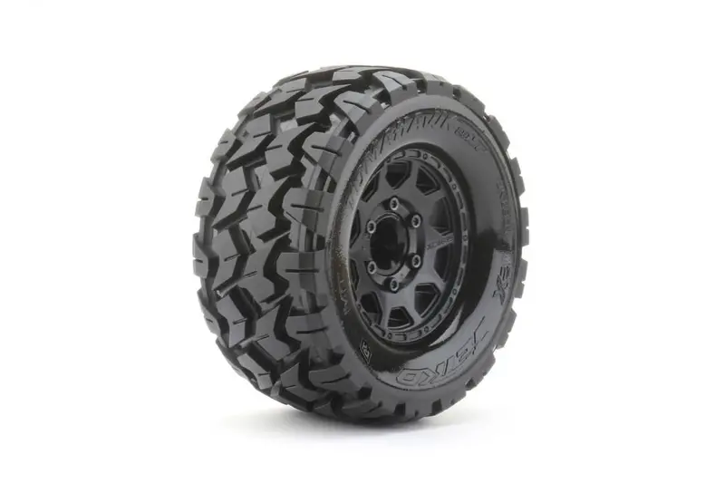 Power Hobby - 1/10 2.8 Mt Tomahawk Belted Tires (2) W/Removable Hex Wheels 1