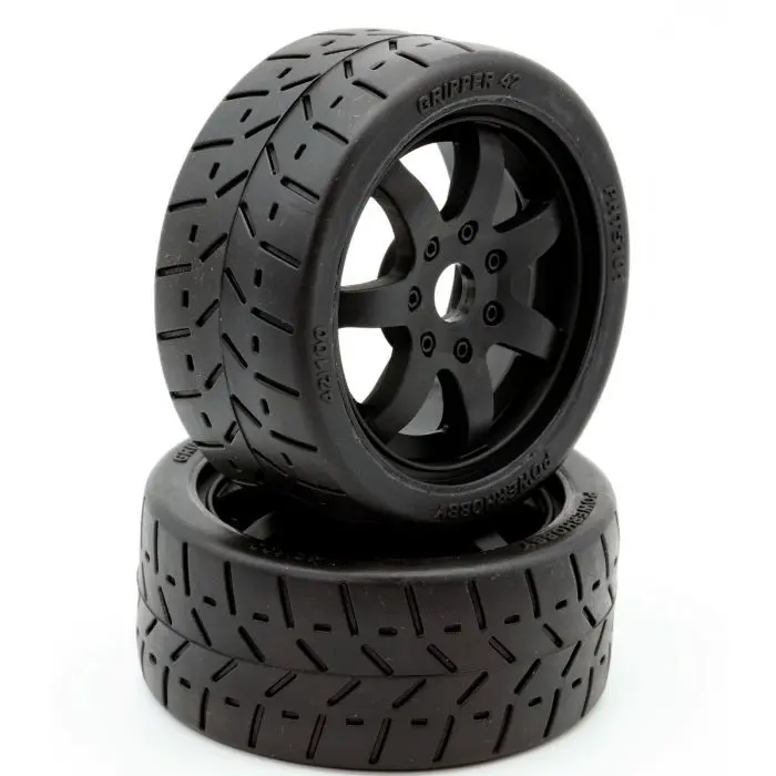 Power Hobby - 1/8 Gripper 42/100 Belted Mounted Tires 17Mm Black 1