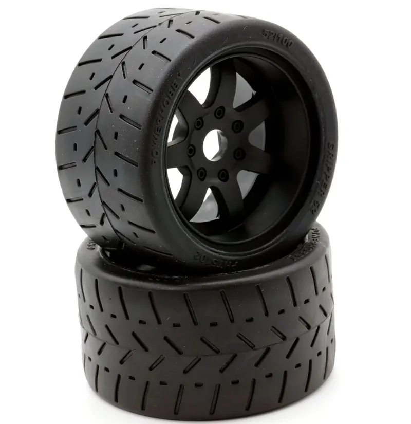 Power Hobby - 1/8 Gripper 54/100 Belted Mounted Tires 17Mm Black 1