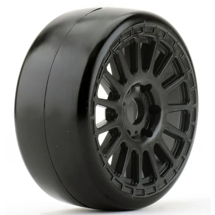 Power Hobby - 1/8 Gt Slick Belted Pre-Mounted Tires 17Mm Hard Compound 1