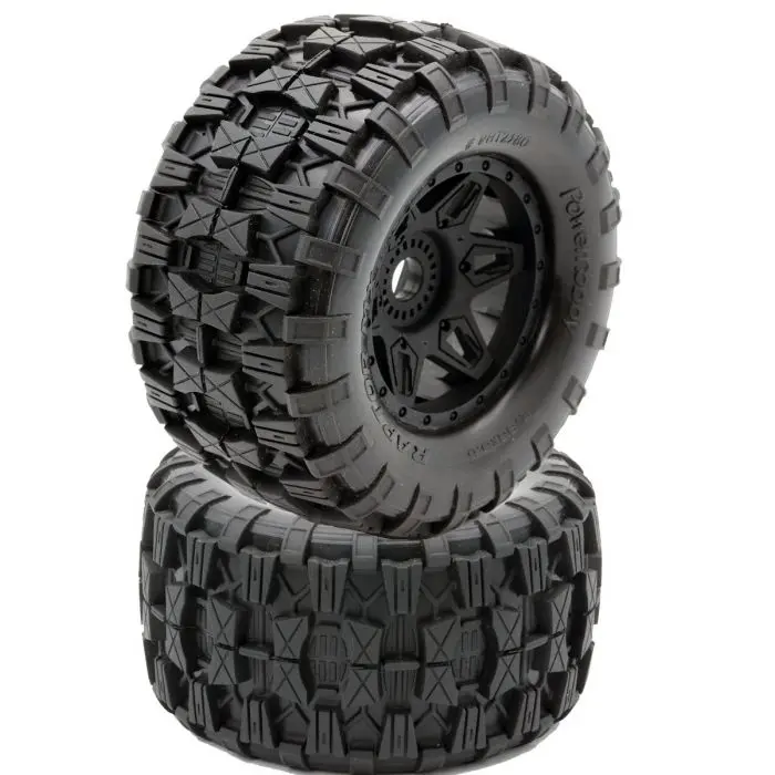 Power Hobby - 1/8 Raptor Mx Belted All Terrain Tires Mounted 17Mm Traxxas Maxx 1