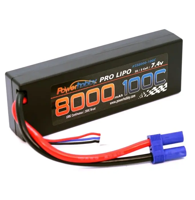 Power Hobby - 2S 7.4V 8000Mah 100C (200C Burst) Lipo Battery W/ Ec5 Plug 1