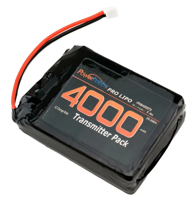 Power Hobby - 2S Spektrum Dx9 / Dx7s / Dx8 / Dx6 4000Mah 7.4 Lipo Transmitter Tx Battery 1