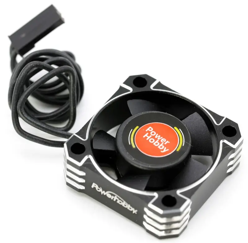Power Hobby - 30X30x10 Tornado High Speed Aluminum Rc Cooling Fan 30Mm-Black 1