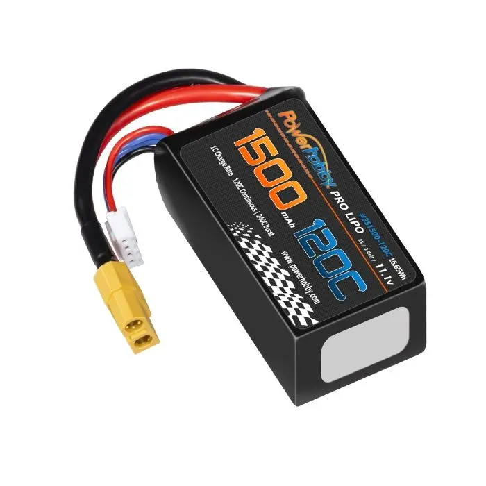 Power Hobby - 3S 11.1V 1500Mah 120C Lipo Battery W Xt60 Plug 1