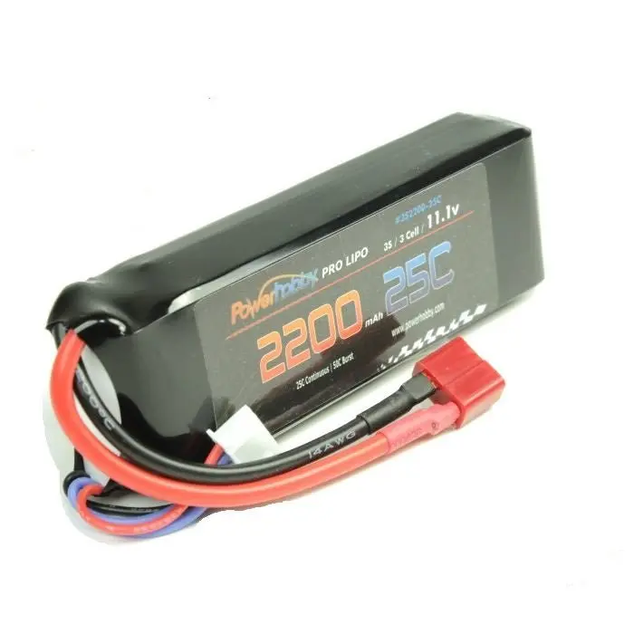 Power Hobby - 3S 11.1V 2200Mah 25C Lipo Battery, W/ Deans Plug 1