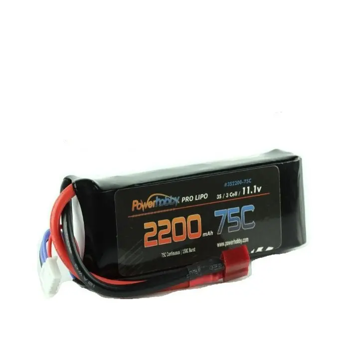 Power Hobby - 3S 11.1V 2200Mah 75C Lipo Battery, W/ Deans Plug 1