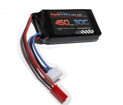Power Hobby - 3S 11.1V 450Mah 30C Soft Case Lipo Battery, W/ Jst Connector 1