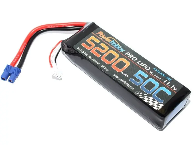 Power Hobby - 3S 11.1V 5200Mah 50C Lipo Battery With Ec3 Connector 1