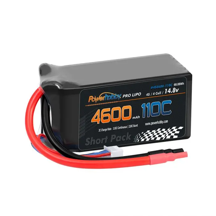 Power Hobby - 4S 14.8V 4600Mah 110C-220C Short Drag Racing Lipo Battery 1