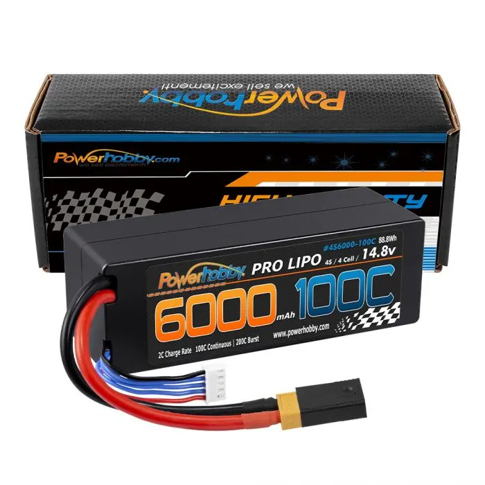 Power Hobby - 4S 14.8V 6000Mah 100C Lipo Battery, With Xt60 1