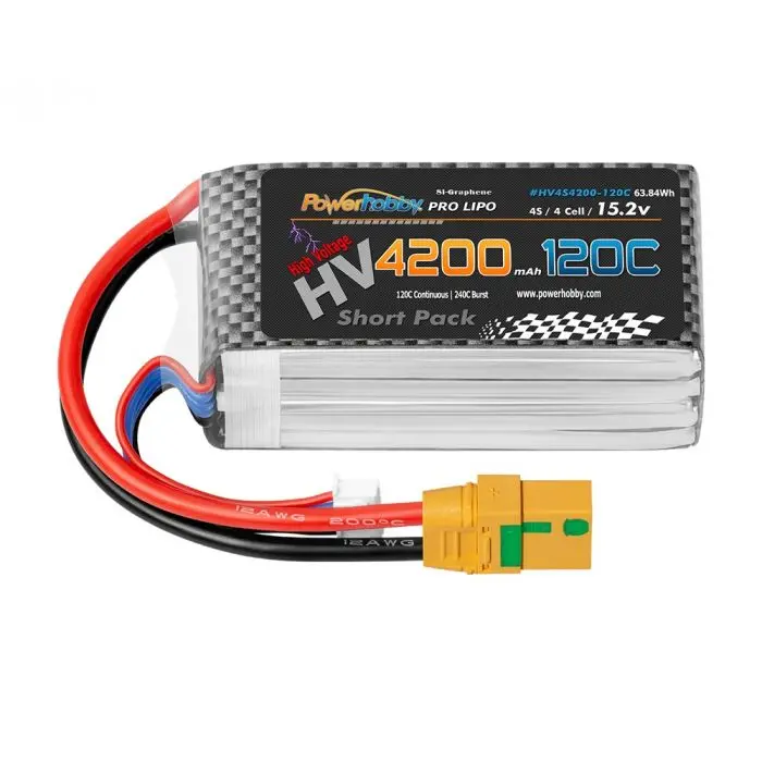 Power Hobby - 4S 15.2V 4200Mah 120C Graphene + Hv Lipo Battery W Xt90 Plug 1