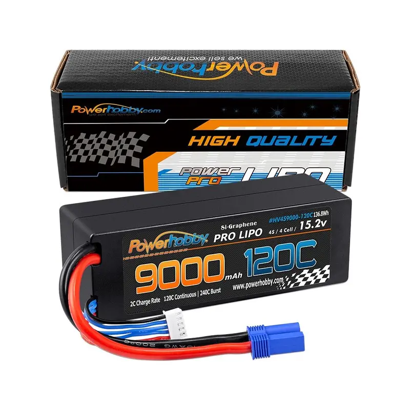 Power Hobby - 4S 15.2V 9000Mah 120C Graphene Lipo Battery W/ Ec5 Plug 1