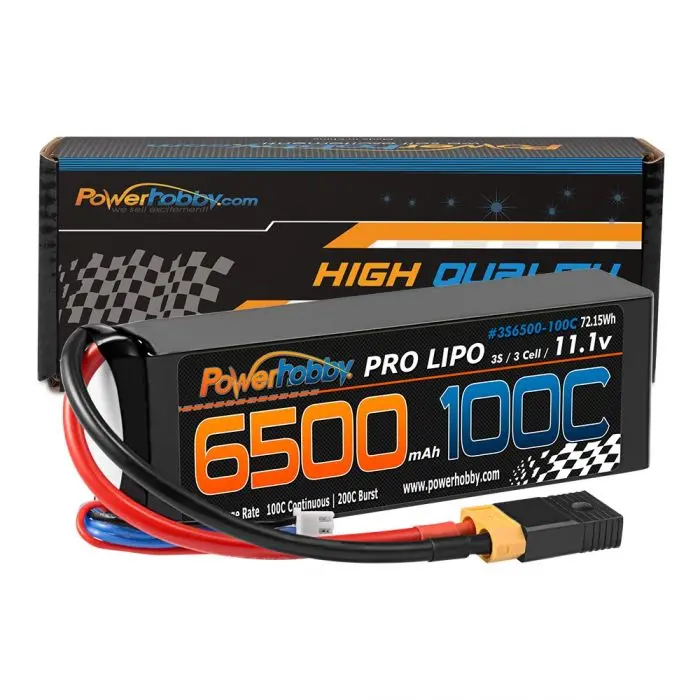 Power Hobby - 6500Mah 11.1V 3S 100C Lipo Battery Pack W/ Xt60 + Traxxas Adap 1