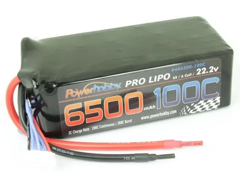 Power Hobby - 6500Mah 22.2V 6S 100C  Lipo Battery (No Connector) 1