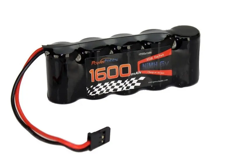 Power Hobby - 6V 1600Mah Nimh Flat Battery Pack W/ Hitec Connector 1