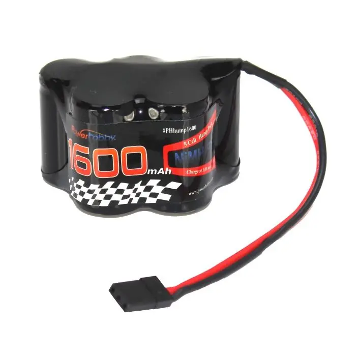 Power Hobby - 6V 1600Mah Nimh Hump Battery Pack W/ Hitec Connector 1