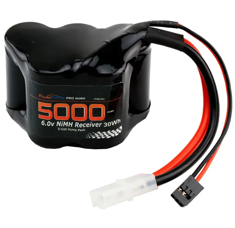 Power Hobby - 6V 5000Mah 5-Cell Hump Receiver Nimh Rx Battery 1/5 Scale 1