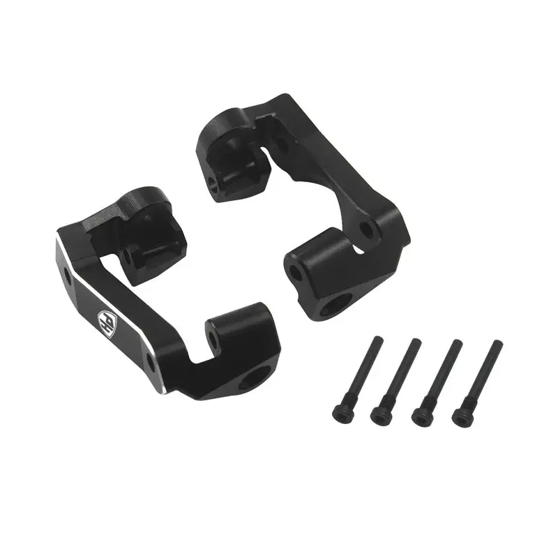Power Hobby - 7075 Aluminum Front C Hub / Knuckle Arms Black, For Traxxas Mini Maxx 1