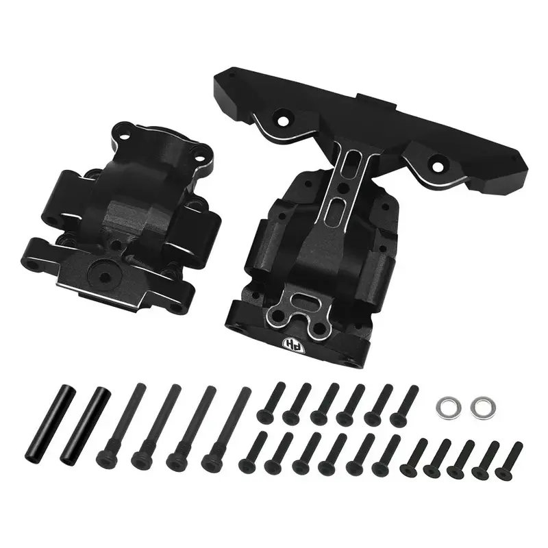 Power Hobby - 7075 Aluminum Front Gearbox Black, For Traxxas Mini Maxx 1
