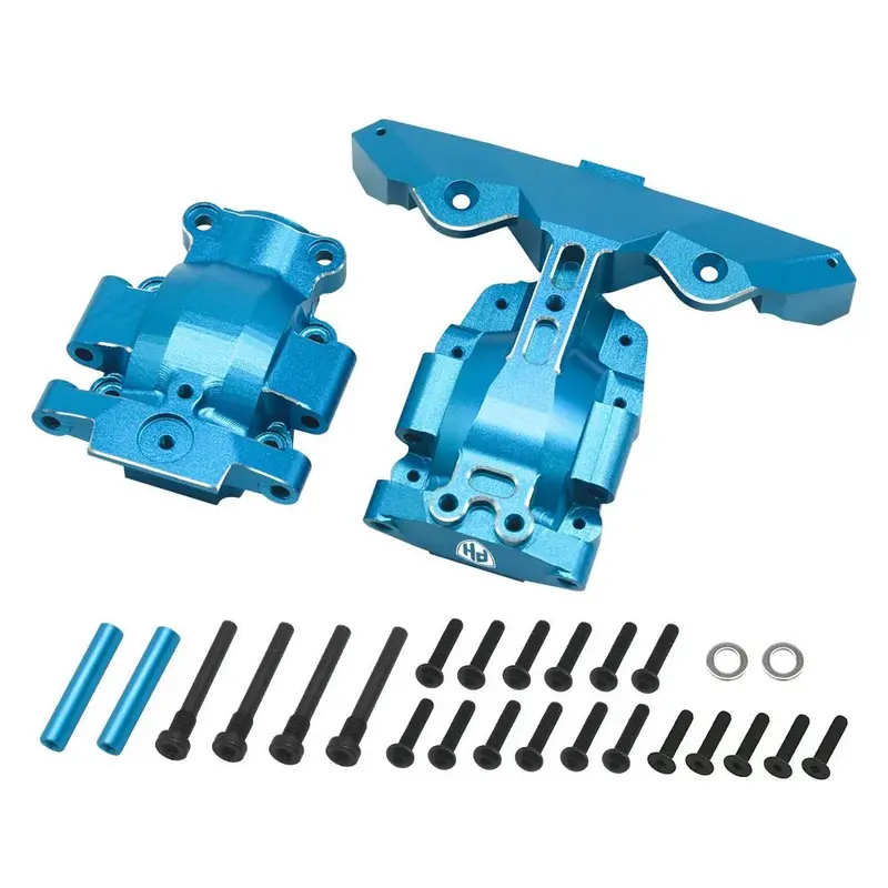 Power Hobby - 7075 Aluminum Rear Gearbox Blue, For Traxxas Mini Maxx 1