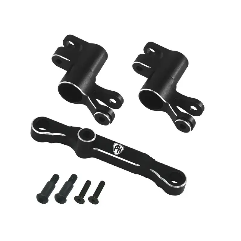 Power Hobby - 7075 Aluminum Steering / Bellcrank Black, For Traxxas Mini Maxx 1