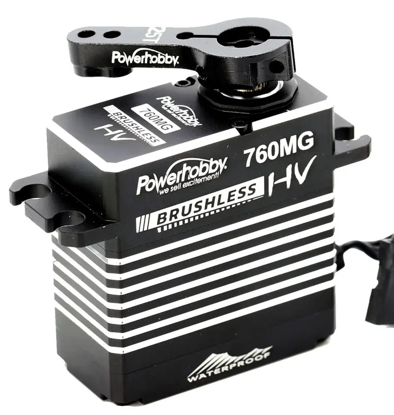 Power Hobby - 760Mg High Torque Waterproof Brushless Steel Gear Servo / Aluminum Case 1