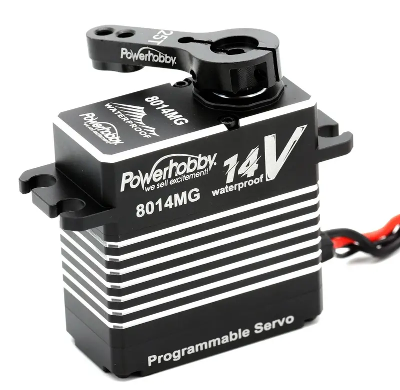 Power Hobby - 8014Mg 14V Programmable Waterproof High Voltage Brushless 3S Lipo Servo 1