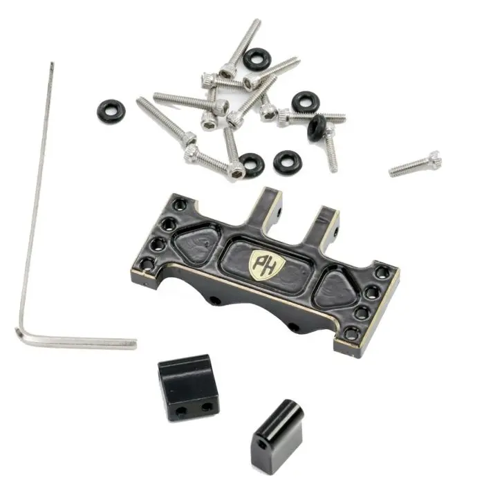 Power Hobby - Adjustable Brass Servo Mount For Reef Emaxx 59Mg, For Axial Scx24 1