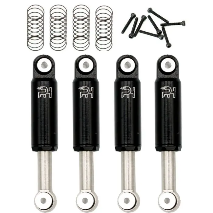 Power Hobby - Aluminum 32Mm Internal Spring Air Shocks Axial Scx24 C10 Jeep Betty - Black 1