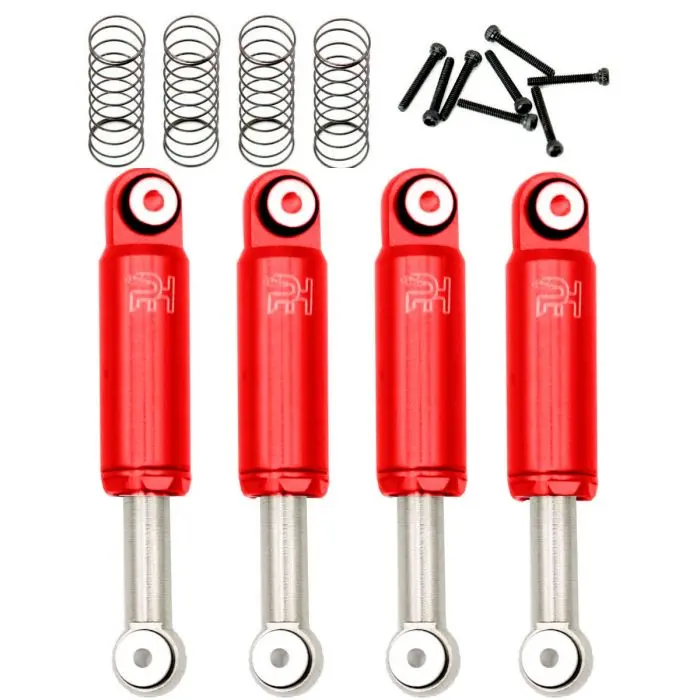 Power Hobby - Aluminum 32Mm Internal Spring Air Shocks Axial Scx24 C10 Jeep Betty - Red 1