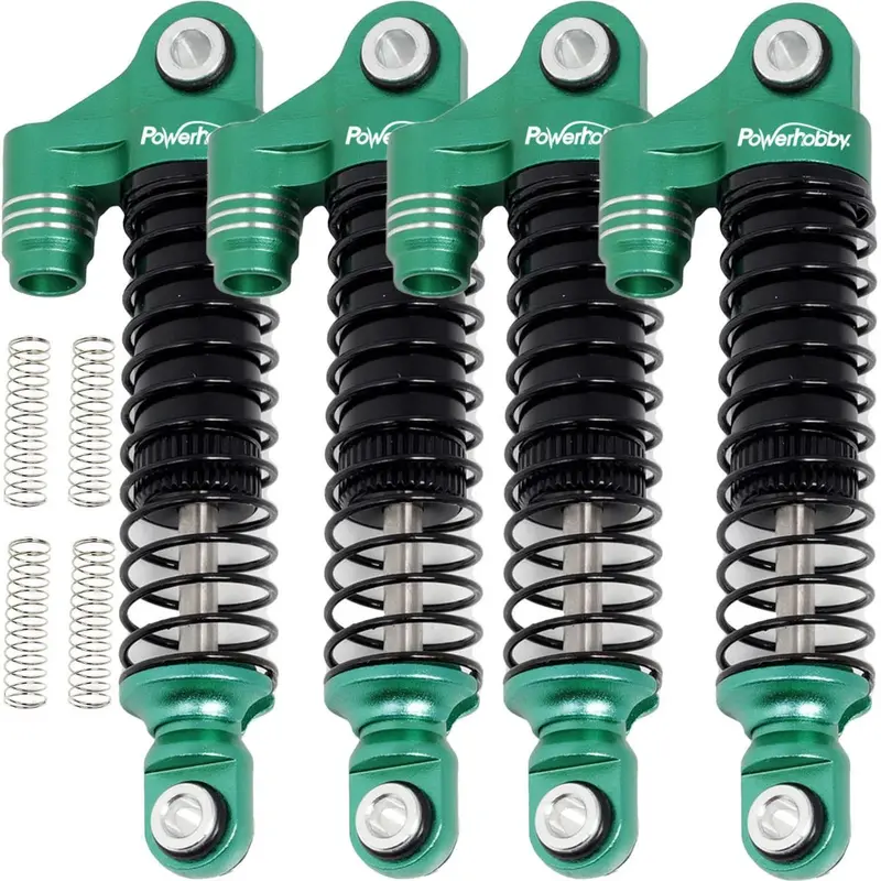 Power Hobby - Aluminum 51Mm Long Travel Shocks, Green, For Traxxas Trx-4M 1