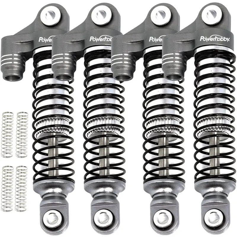 Power Hobby - Aluminum 51Mm Long Travel Shocks, Grey, For Traxxas Trx-4M 1