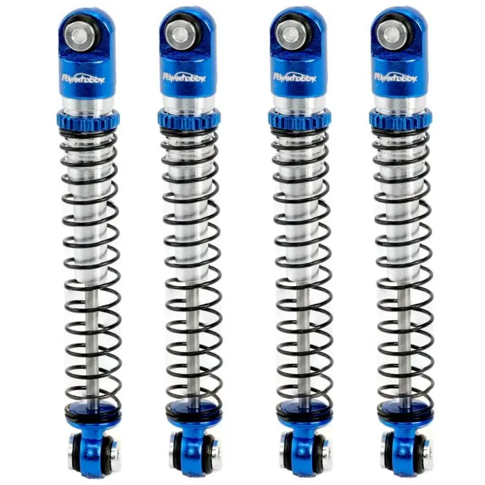 Power Hobby - Aluminum 54Mm Long Travel Shocks 1/24, Blue, For Axial Scx24 Jeep / Bronco 1
