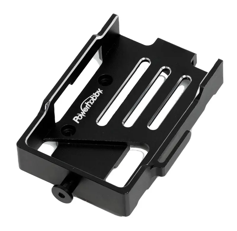Power Hobby - Aluminum Battery Mount Plate, For Traxxas Trx-4M, Black 1
