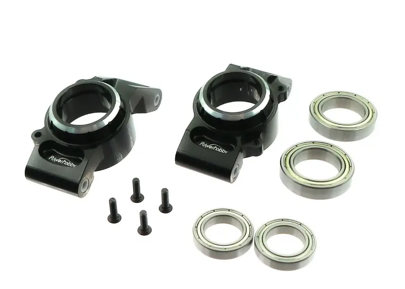 Power Hobby - Aluminum Bearing Rear Hubs Stub Axle Carriers, For Traxxas X-Maxx / Xrt 1